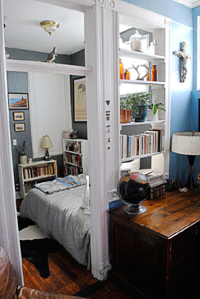 书房卧室巧合体 小户型书房设计_酷家乐