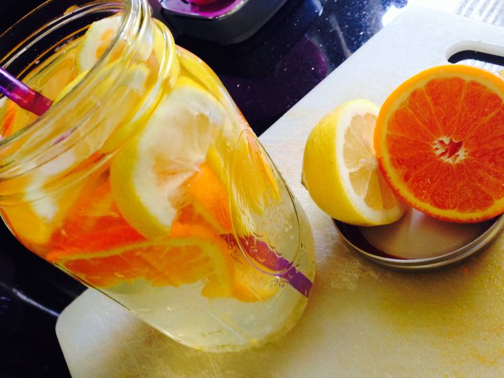 Today's detox water. Oranges And lemons. #detoxwater