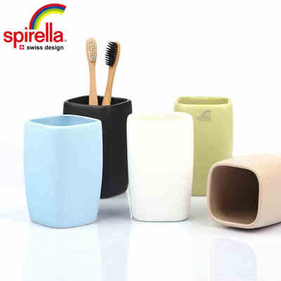 瑞士品牌卫浴SPIRELLA 创意时尚 陶瓷 简约情侣刷牙杯 漱口杯子