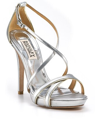 Badgley Mischka silver shoes