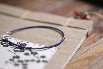 软语《陌上少年郎》mm极细小高古青金石脚链