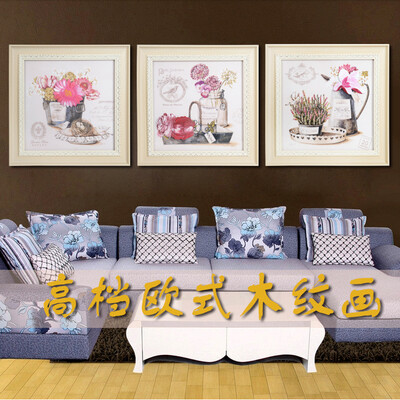 客厅餐厅沙发卧室办公室三联画装饰画有框画玻璃画壁画挂画高档画