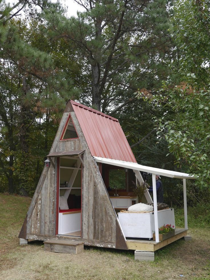 very tiny A-frame.