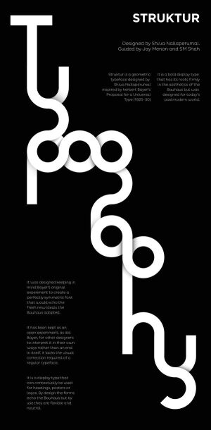Struktur - Typeface and Posters by Shiva Nallaperumal, via Behance