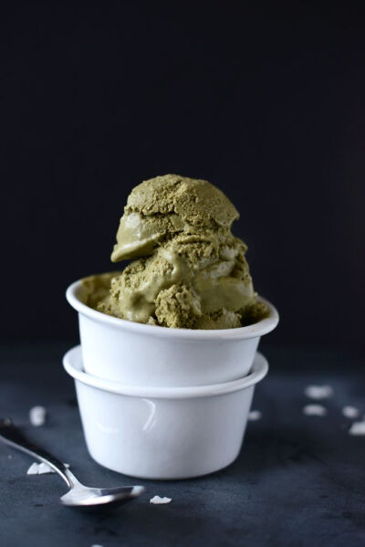 Green tea coconut ice cream