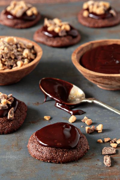 my baking addiction - chocolate toffee cookies.