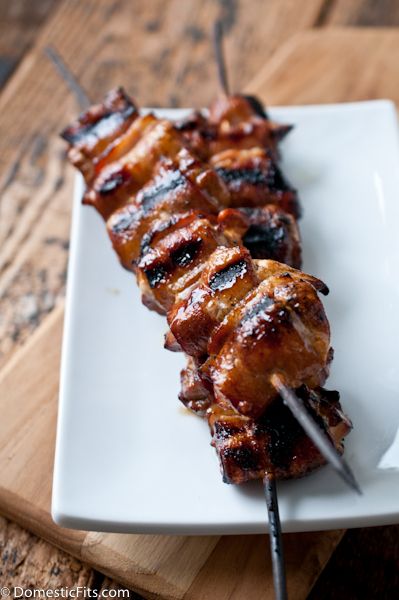 Bacon Wrapped Chicken Skewers