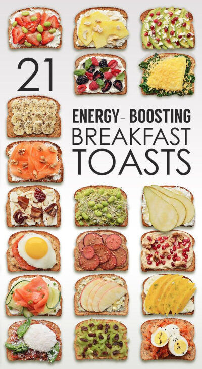 21 Ideas For Energy-Boosting Breakfast Toasts #food #yummy #delicious