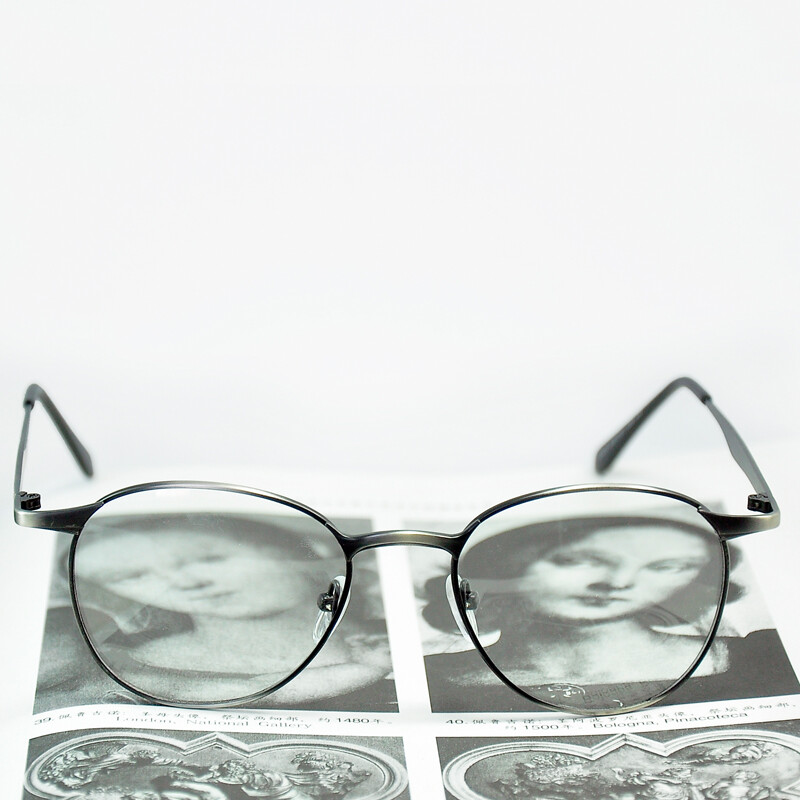 柠檬镜复古圆框文艺清新近视眼镜框平光镜男女圆形金属眼镜