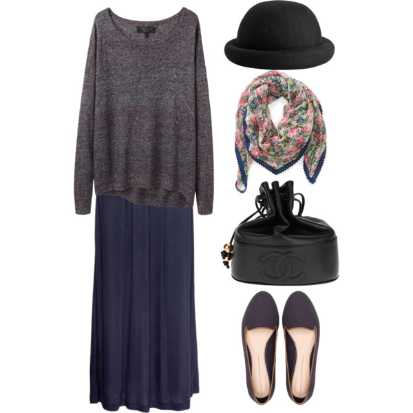 A fashion look from September 2013 featuring Rag &amp;amp; Bone sweaters, H&amp;amp;M skirts and Pull&amp;amp;Bear loafers. Browse and shop related looks.