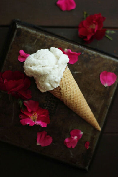 Coconut Rosewater Ice Cream