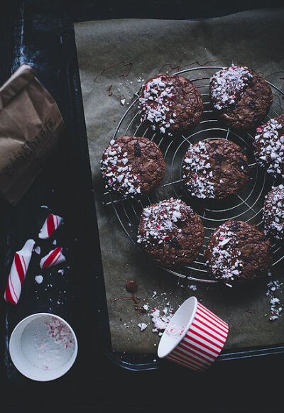 Candy cane chocolate cookies by Call me cupcake