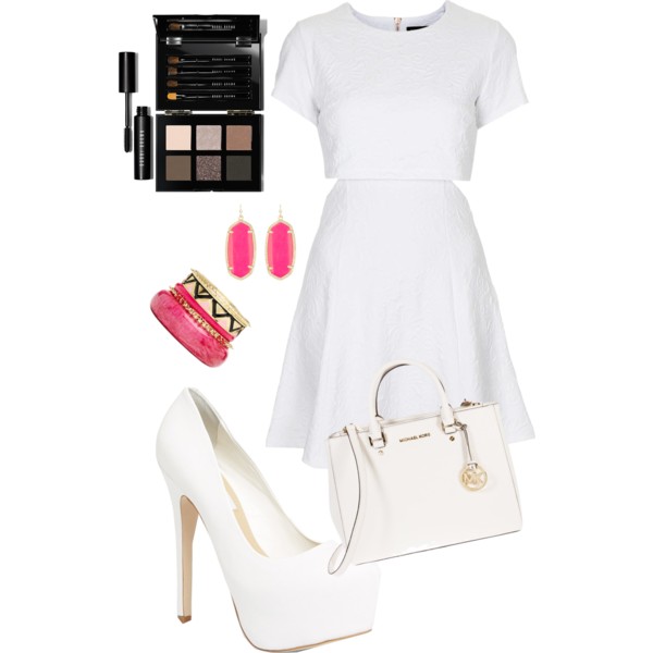 A fashion look from April 2014 featuring Topshop dresses, Steve Madden pumps and MICHAEL Michael Kors bags. Browse and shop related looks.