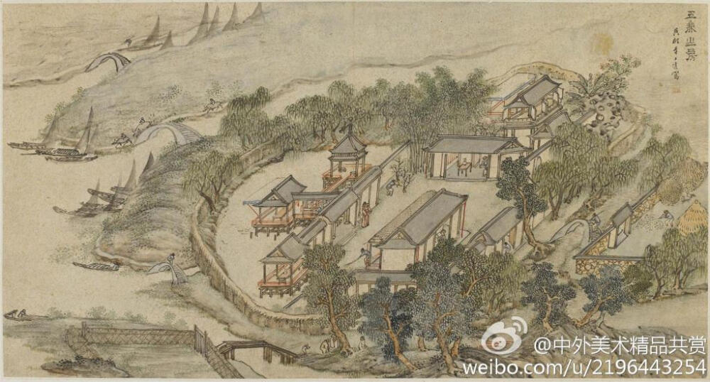 李士達（1550-1620）—— 字通甫，號仰槐，江蘇蘇州人；萬曆二年（1574）進士，工畫人物、山水；曾經(jīng)論述畫有五美：“蒼、逸、奇、遠、韻”；又有五惡：“嫩、板、刻、生、癡”；傳世作品有《琴棋書畫圖》、《竹林七賢圖卷》、《西園雅集圖》等。