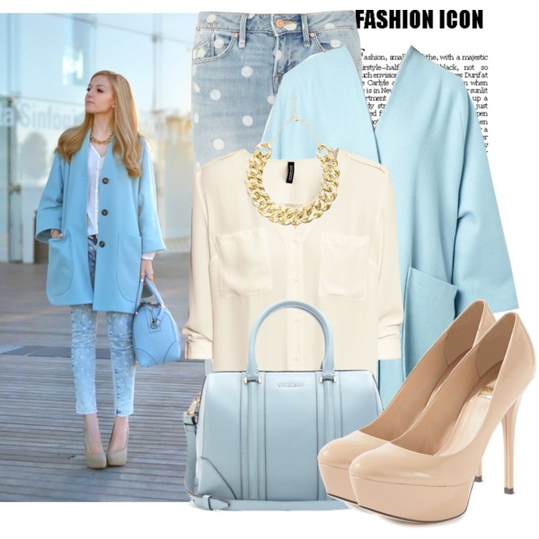 A fashion look from February 2014 featuring H&amp;amp;M blouses, ASOS coats and MARC BY MARC JACOBS jeans. Browse and shop related looks.