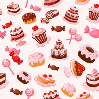 Cartoon dessert background 03