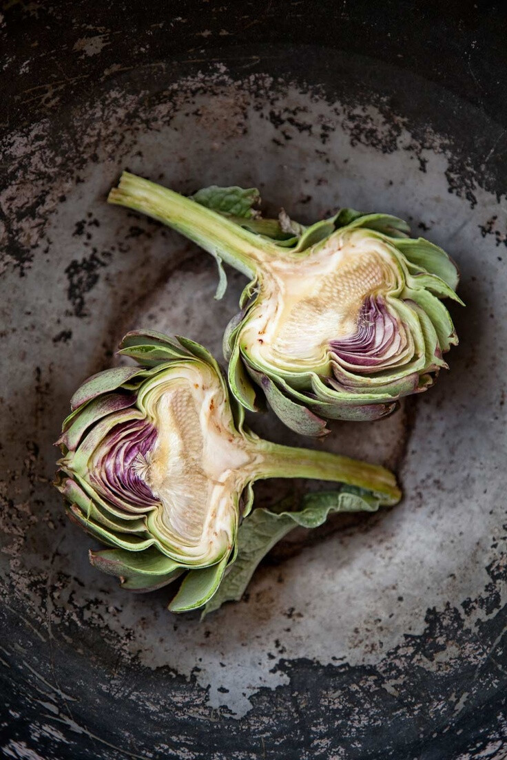 Vanessa Lewis - artichokes: an edible still life.