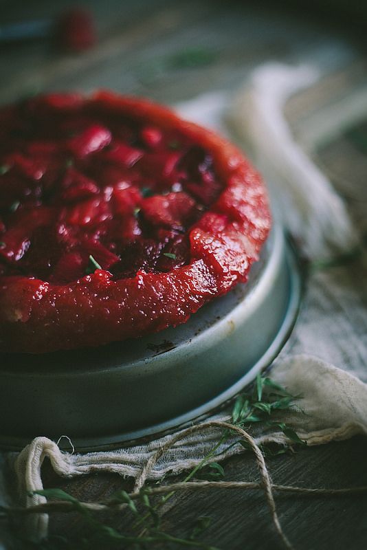 Strawberry Rhubarb Tarte Tatin