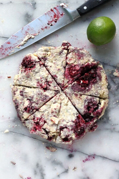 Blackberry Lime Scones