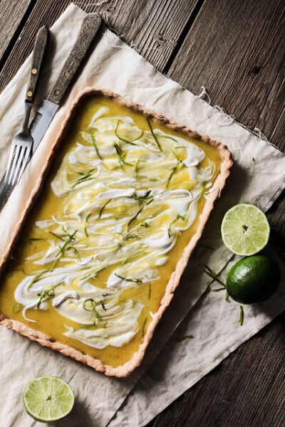 Lime Tart with Coconut Whipped Cream