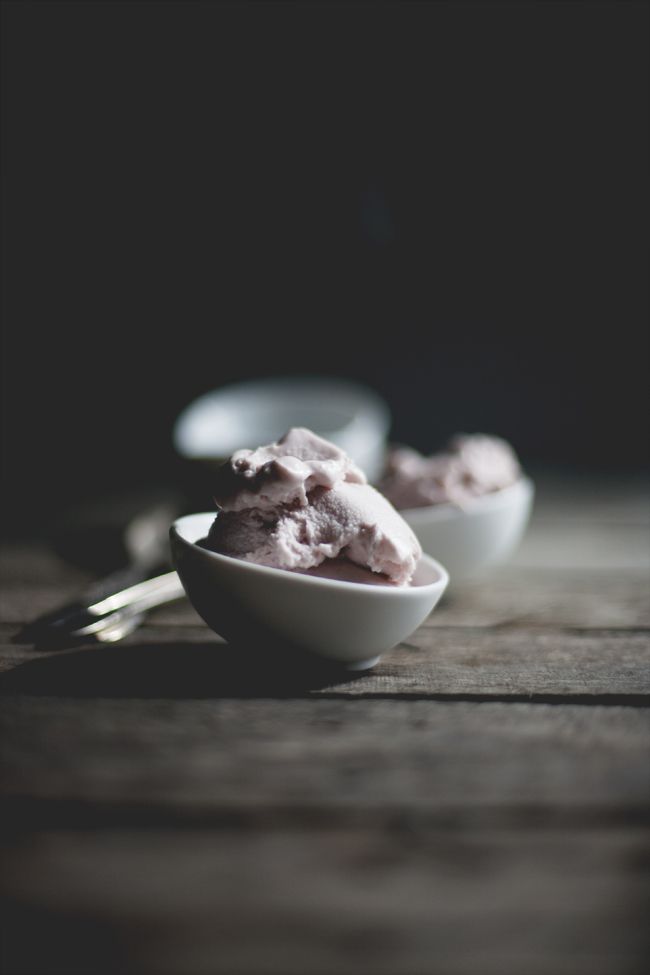 Strawberry Ice Cream made with Coconut Milk