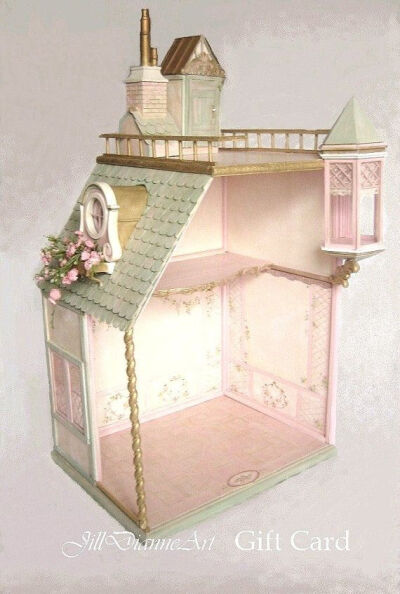 Love this shabby chic dollhouse!