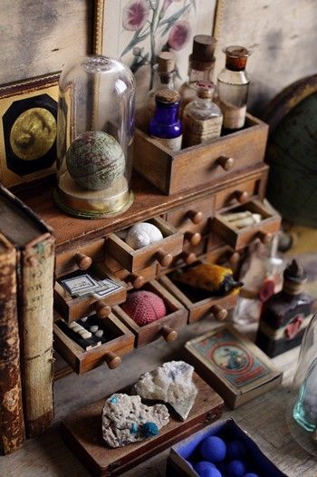 Miniature Dollhouse Cabinet of Curiosities Source: Unknown