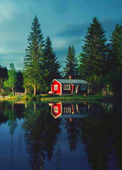 Somewhere I'd love to go....lakeside cabin, Norway