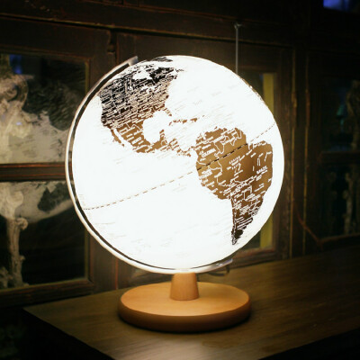 台湾地球仪 2530cm高清图欧式风格 地球仪灯 装饰台灯 