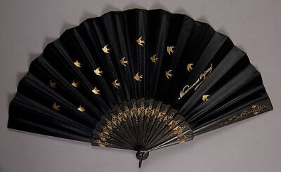 Fan Made Of Wood, Silk, Metal And Paper, Possibly Tiffany &amp;amp; Co. (1937-Present) - French c.1880-1889 - The Metropolitan Museum Of Art