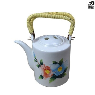 提梁壶陶瓷茶具 大容量茶壶 手绘茶具 茶壶瓷手绘 凉水壶大号瓷器