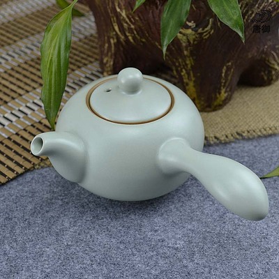 唐御功夫茶具 汝窑茶具 汝瓷侧把壶 陶瓷大号茶壶 特价包邮TY-26