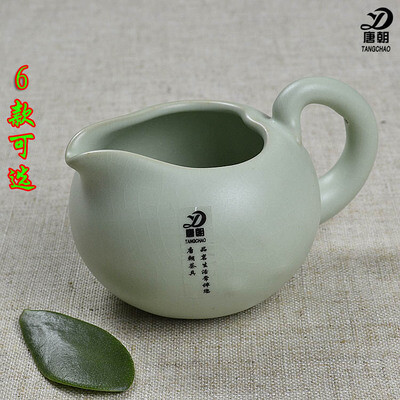 汝窑公道杯 仿宋汝窑功夫茶具 大号陶瓷器 开片汝瓷茶海 茶道零配