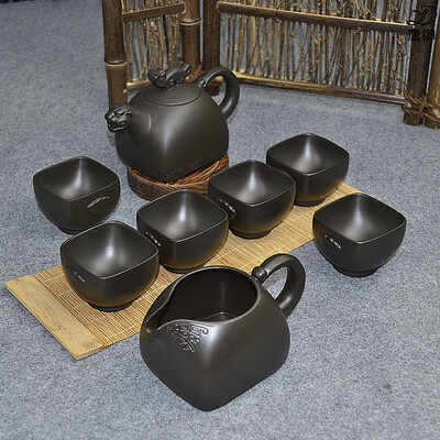 唐御陶瓷 龙德堂紫砂茶具套装 虎啸整套茶具 茶壶特价包邮TY-195