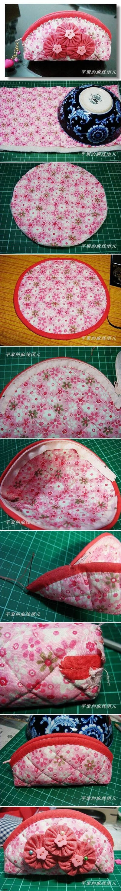 DIY Small Pouch with Flower DIY Projects / UsefulDIY.com