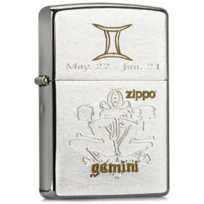 代购美国专柜正品芝宝ZIPPO 200AE184085 十二星座双子座打火机