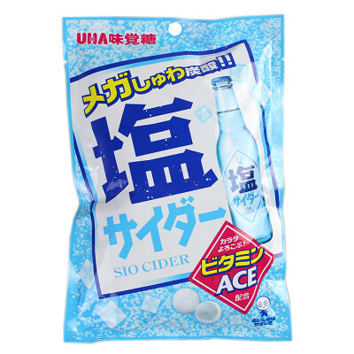 日本进口 悠哈UHA 苹果酒盐碳酸苏打味觉糖72g 维生素ACE