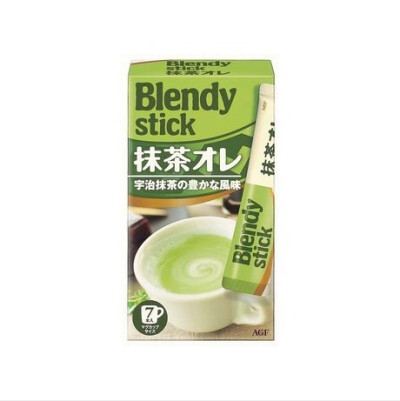 现货 日本进口 AGF Blendy stick抹茶欧蕾奶茶7本入 冷热皆宜