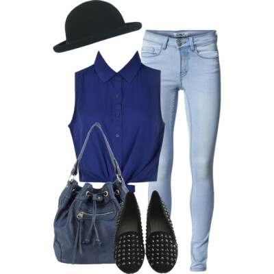 A fashion look from February 2014 featuring ONLY jeans and Miss Selfridge hats. Browse and shop related looks.