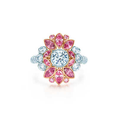 Pink Diamond Floral Ring