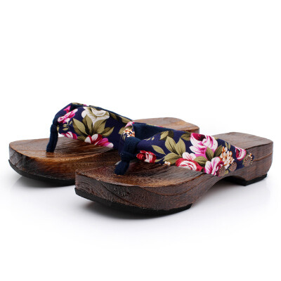 新款夏季厚底女夹脚 人字拖鞋 凉拖鞋坡跟木屐女人拖鞋 包邮