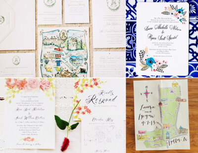 summer wedding stationery trends, summer wedding invitation ideas