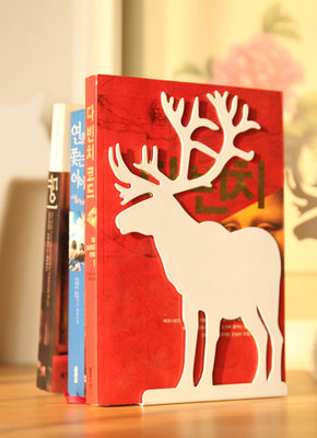 【49包邮】可爱驯鹿造型金属书立 书挡 2个入 4款 圣诞礼物礼品