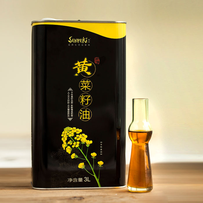 舌尖上的中国 川西黄菜籽油3L 纯古法压榨 铁罐包装尚作有机