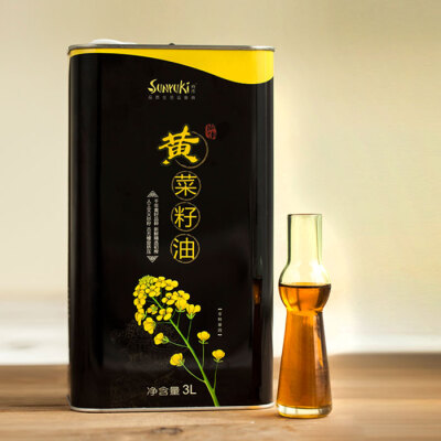 舌尖上的中国 川西黄菜籽油3L 纯古法压榨 铁罐包装尚作有机