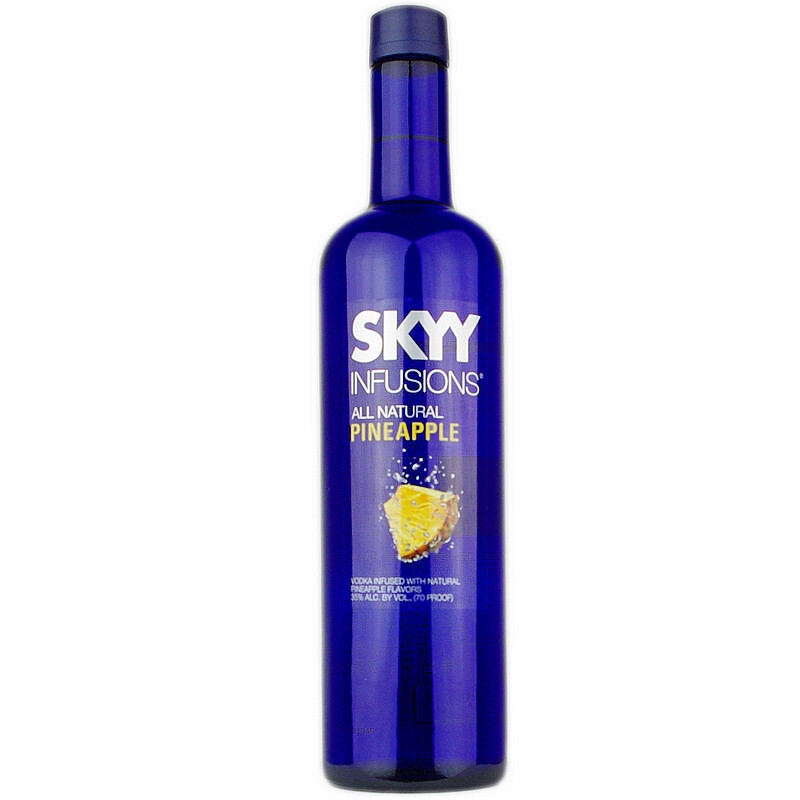 洋酒深蓝伏特加 蓝天伏特加 菠萝味 SKYY VODKA 750毫升