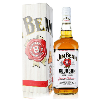 洋酒白占边威士忌 白沾边 JIM BEAM 750ML有盒 美国原装