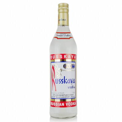 洋酒俄罗斯红牌 苏红伏特加原味Russkaya Vodka750毫升