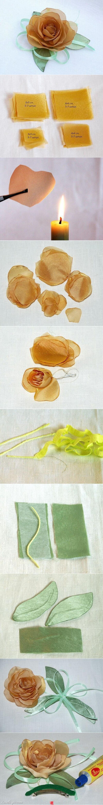 DIY Hair Flower Bow ...