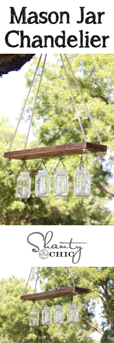 DIY Mason Jar Chande...